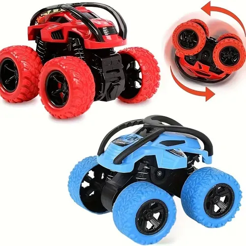 Monster Truck Spielzeug 2er Set Reibungsantrieb Bunt Kunststoff