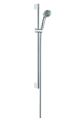 Hansgrohe Crometta 85 Brausestangenset - Brausen Set mit Handbrause, Brausestange und Brauseschlauch, bietet vielfältige Duschoptionen für ein luxuriöses Duscherlebnis.