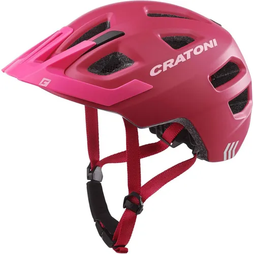 Cratoni Mädchen Maxster Pro Helm, Pink Rose, XS/S (46-51 cm) - Fahrradhelm für Kinder mit optimaler Passform, geringem Gewicht und hervorragender Belüftung. Der Maxster Pro bietet zusätzliche Sicherheit durch erhöhte Abdeckzone und integriertes Rücklicht.