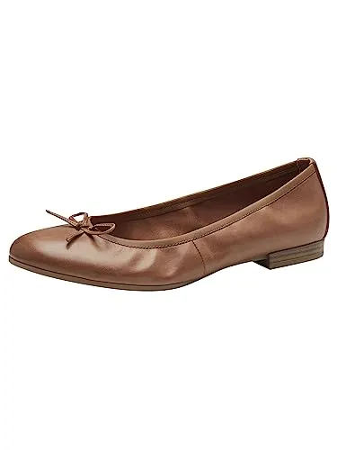 Tamaris Ballerina 1-22116-41 440 - Damen-Ballerinas mit gepolsterter TOUCH-IT Decksohle und echtem Leder für höchsten Komfort, breiter Blockabsatz sorgt für perfekten Stand.