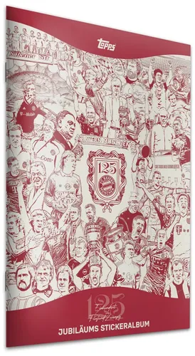 Produktbild Topps 125 Jahre FC Bayern München Sticker Sammel-Album Fussball NEU