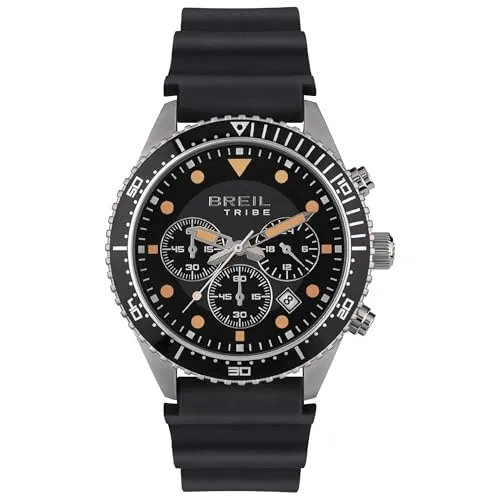 Breil Uhr Herren SAIL Ziffernblatt SCHWARZ Bewegung Chrono Quartz e GÜRTEL Polyurethane SCHWARZ EW0585