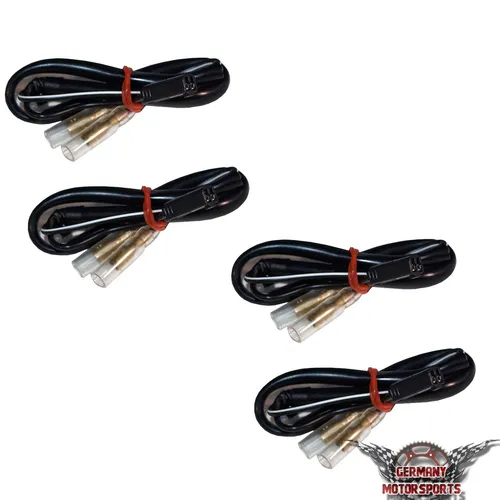 4x Adapterkabel passend für Suzuki Motorrad Blinker Stecker Adapter 2 Paar