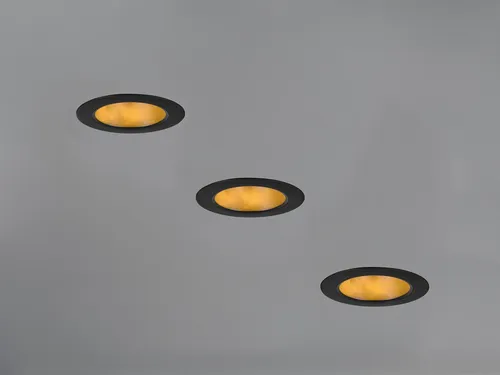 LED Decke Einbaustrahler 230V ohne Trafo, 3er Set dimmbar IP44 rund Ø 11cm