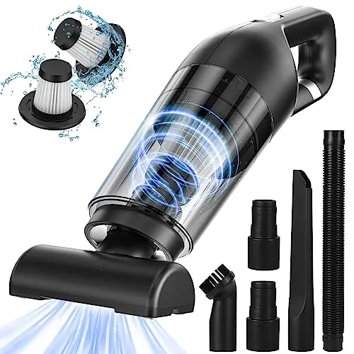 Czemo Handstaubsauger Akku 9000Pa Autostaubsauger Stark Staubsauger Kabellos Tragbarer Handsauger USB Auto Staubsauger Ohne Kabel für Auto Zuhause Tierhaare