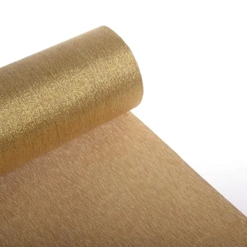 Shabby Chic Deluxe DEKO AS Tischläufer mit feinem Lurexfaden 700200 und 700300 (41 Dunkelgold, 300 mm)