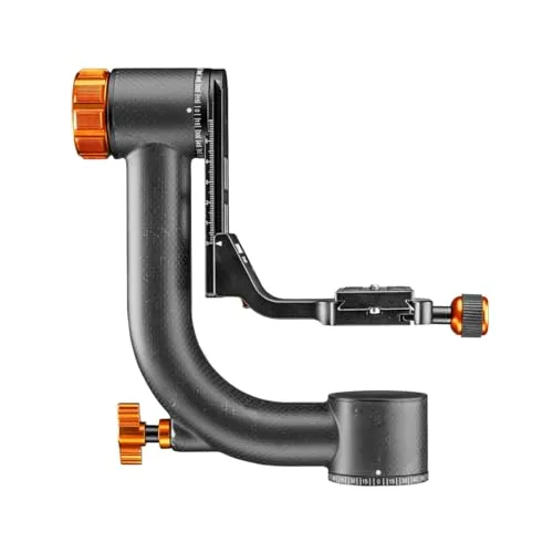 Walimex pro Carbon Gimbal Head Stativkopf C15 - Stativkopf für Fotografen, extrem leicht und stabil, ideal für Landschafts- und Tierfotografie.