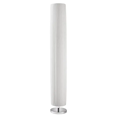 Riesige XXL Stehlampe SALONE weiß - Art Deco Plissee Stehleuchte - Standleuchten & Deckenfluter, verbreitet warmes Licht durch Plissee-Schirm und überzeugt mit zeitlosem Design für modernes Wohnambiente.