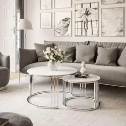 Lookway Couchtisch LORI 2in1 GLASS – Elegantes 2er Set in silber von Lookway