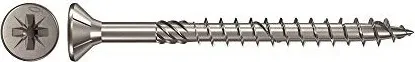Spanplattenschraube PowerFast 5,0 x 100 Senkkopf PZ 50 Stück, Teilgewinde, nicht rostender Stahl A2