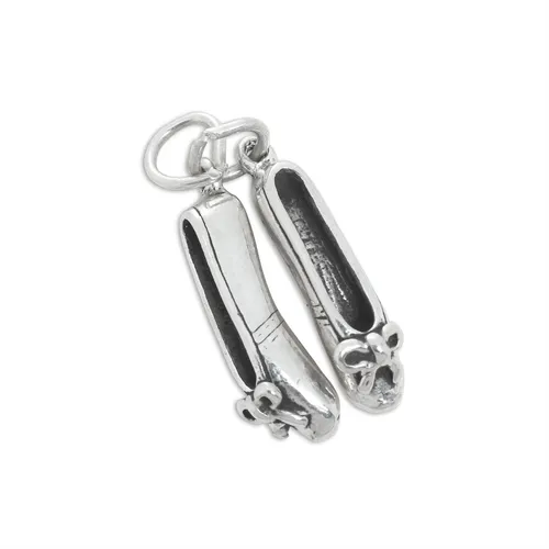 TheCharmWorks Sterlingsilber Ballettschuhe CharmAnhänger | Ballet Slippers Charm