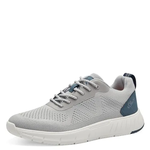 s.Oliver Herren Sneaker flach mit dicker Sohle Sportlich, Grau (Light Grey), 42 EU