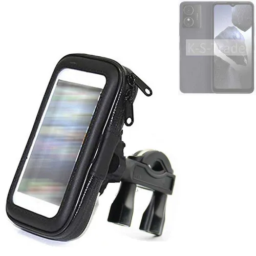 Fahrradhalterung für HMD Key - Universelle Lenkstangenhalterung für Smartphones - Praktische Handyhalterung für Fahrräder, ausgestattet mit Spritzwasserschutz. Ideal für BMX, E-Bikes und Mountainbikes. Sicherer Halt am Lenker für sorgenfreies Fahren.