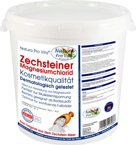 Zechsteiner Magnesium Kosmetikqualität dermatologisch getestet NaturaProVita 1kg