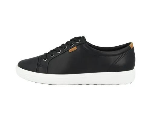 ECCO Damen Soft 7 Gtx Tie Schuhe, Black Black 1001, 41 EU - Damen-Sneaker aus hochwertigem Premium-Leder, ideal für ganztägigen Tragekomfort mit ECCO's einzigartigem Comfort Fibre System für Frische und einer zweikomponentigen Sohle für extra Halt.