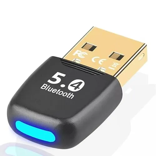 Bluetooth Adapter 5.4 für PC, USB Bluetooth Dongle, EDR Bluetooth Wireless Senderempfänger für Laptop, PC, Headset Tastatur Maus Bluetooth Stereo Kompatibel Windows 11/10/8.1/7 (BT5.4)
