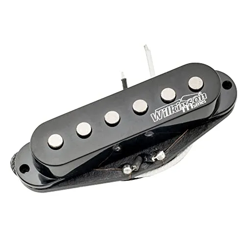 Wilkinson M-Serie Hoher Output Alnico 5 Strat Single Coil Tonabnehmer Steg Pickup für Stratocaster E-Gitarre, Schwarz