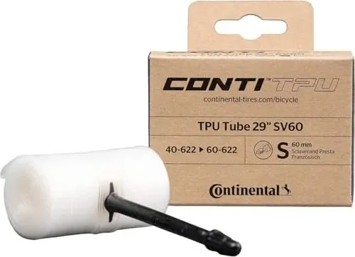 Continental TPU Tube 29'' - Leichter Fahrradschlauch für Gravel- und Mountainbikes - Fahrradschlauch 29'' (40-622 - 60-622) aus extrem leichtem TPU, ideal für Gravel- und Mountainbikes; entdecke weitere Top-Angebote von Continental!
