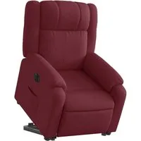 vidaXL Elektrischer Relaxsessel mit Aufstehhilfe - Weinrot - Bequemer Sessel mit elektrischer Aufstehhilfe und Liegefunktion für maximalen Komfort. Ideal für Entspannung und Unterstützung beim Aufstehen. Hochwertiger Stoffbezug und praktische Seitentasche.