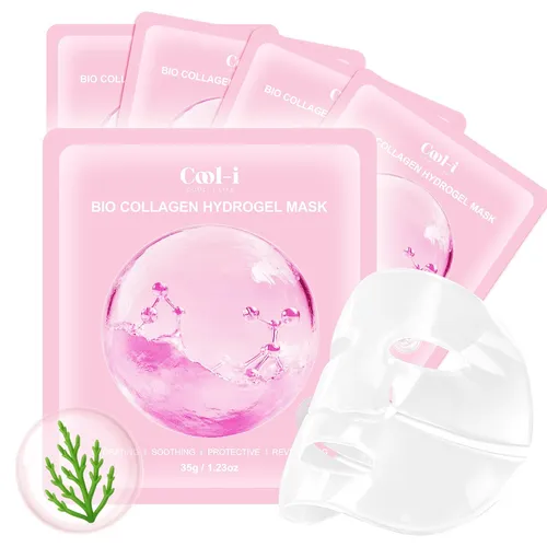 Bio Collagen Real Deep Maske,5 Stk,Kollagen & Kupferpeptide,Beruhigende Pflege