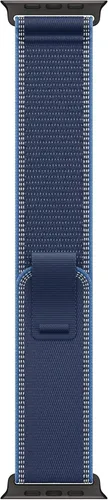 APPLE 49 mm Trail Loop (M/L) - Ersatzarmband in Blau/Hellblau - Smartwatch Zubehör mit ultradünnem, elastischem Nylon-Maschengewebe für eine angenehme Passform und praktische Zuglasche zur schnellen Anpassung.