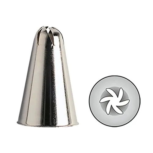 Original Kaiser Rosettentülle 6-zackig 15 mm, Spritztülle, Edelstahl rostfrei, falz- und randfrei