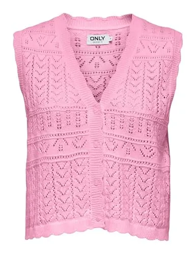 Onlirina V-Neck Button Vest KNT Noos - Stylisches Strickoberteil für Jugendliche mit engem Schnitt und V-Ausschnitt. Ideal für lässige Outfits, kombiniert Komfort und modisches Design.