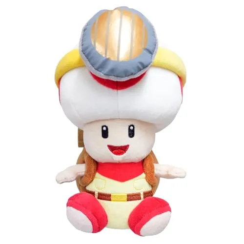 Super Mario: Captain Toad - Teddybär & Kuscheltier - Spielfiguren und perfekt für Fans! Der 18 cm große, offiziell lizenzierte Captain Toad Plüsch ist weich, farbenfroh und detailreich – ein ideales Geschenk für Sammler und Videospiel-Enthusiasten.