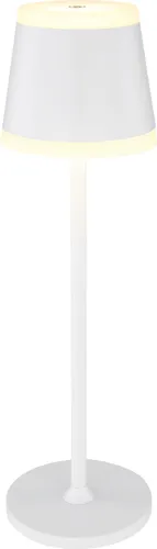 Globo Lighting RIDLEY Tischleuchte Metall weiß matt, LED - Klassische Tischleuchten mit elegantem Design, Touchdimmer und bis zu 5 Stunden Leuchtdauer – ideal für stilvolle Akzente in Ihrem Zuhause.