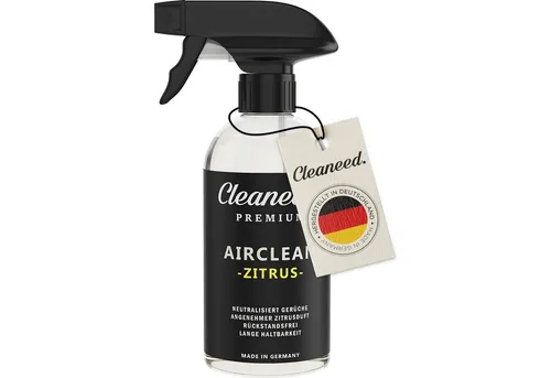 Cleaneed Premium Airclean Zitrus Cockpit-Reiniger (Made in Germany – Rauchgeruch Entferner, Neuwagenduft)