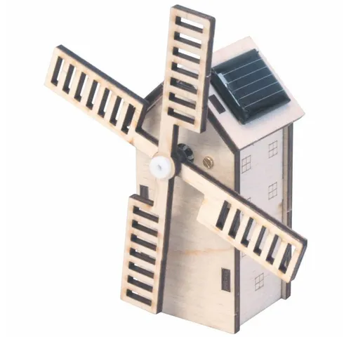 matches21 HOME & HOBBY Solar Windmühle Bausatz Holz Kids ab 8 J Holzbaukasten