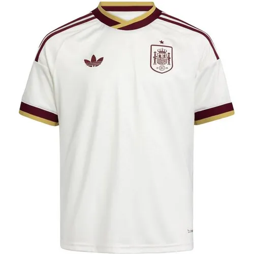 ADIDAS Kinder Trikot Spanien 26 Auswärts - Das ADIDAS Spanien 26 Auswärtstrikot für Kinder kombiniert klassischen Stil mit modernem Komfort. Climacool-Technologie sorgt für ein angenehmes Tragegefühl, während das Design junge Fußballfans begeistert. Ideal für den nächsten Einsatz!