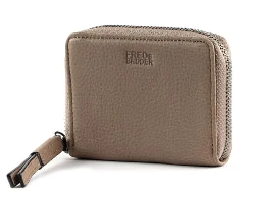 FREDsBRUDER Leder Geldbörse Airy Coin Nugget Taupe beige