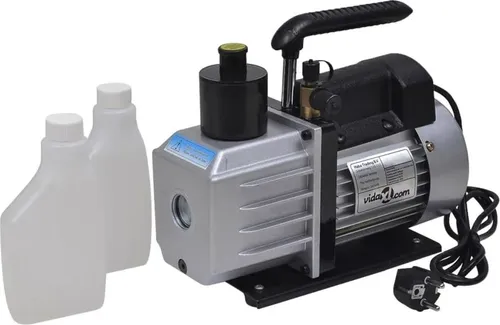 vidaXL Vakuumpumpe 50 L/min mit 4-Wege-Verteiler-Manometer - Zubehör für Klima & Heizen: Professionelle Vakuumpumpe für Kältesysteme, Aluminiumgehäuse und praktisches Ölschauglas, ideal für Klimaanlagen in Fahrzeugen und Gebäuden.