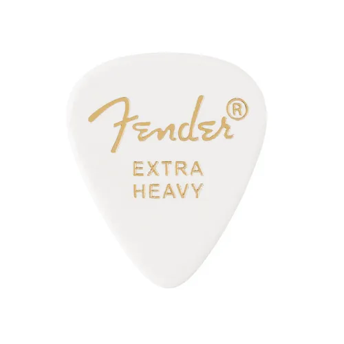 FENDER 351 Shape Premium Picks, Extra Heavy, White, 12 Count