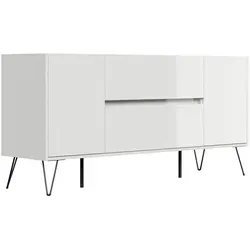 Produktbild P & B Sideboard Posseik Industrial, Weiß Hochglanz