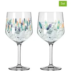 RITZENHOFF Gin Kelch 700 ml 2er Set - Surfer-Motiv, blau - Whiskeygläser - Stilvolles 2er Set mit einzigartigem Surfer-Motiv, ideal für Gin, Whisky und Longdrinks. Hergestellt in Deutschland aus hochwertigem Kristallglas, spülmaschinengeeignet und perfekt für Sommerabende.