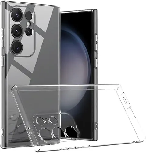 Captor Samsung Galaxy S25 Ultra Hülle Transparent Silikon TPU - Handyhülle Galaxy S25 Ultra Case ultradünn, Anti-vergilbend Schutzhülle