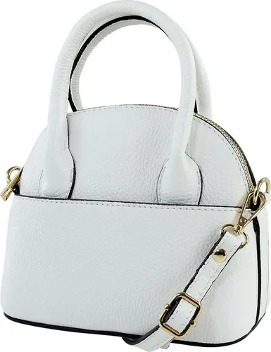 Toscanto Umhängetasche - Elegante Damen Tasche aus Leder in Weiß - Umhängetasche aus echtem Leder, handgefertigt in Italien. Mit stylischem Design und praktischen Reißverschluss, ideal für modebewusste Damen.