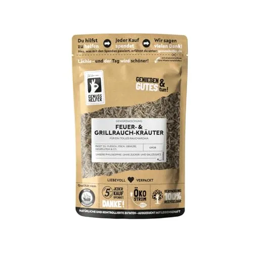 Bremer Gewürzhandel Feuer- & Grillrauchkräuter Gewürzmischung, gerebelt, BBQ-Gewürz zum Räuchern von Grillfleisch, Feuerkräuter für den Grill oder Smoker, 100g