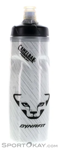 Dynafit Race Thermo Bottle 620 ml - Isolierte Sportflasche mit Jet Valve Mundstück, ideal für Skitouren. Farbe: Grau/Weiß, hält Getränke länger warm oder kalt.