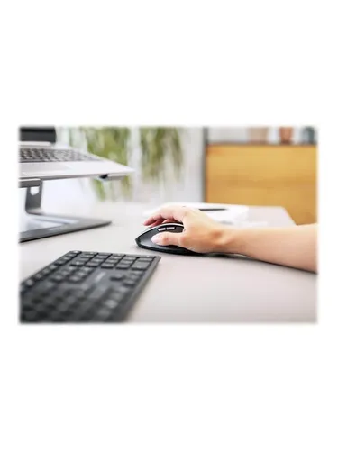 CHERRY DW 9500 SLIM - Kabelloses Tastatur- und Maus-Set, ergonomische Rechtshändermaus und hohe Akkulaufzeit, Bluetooth oder 2,4 GHz Funk