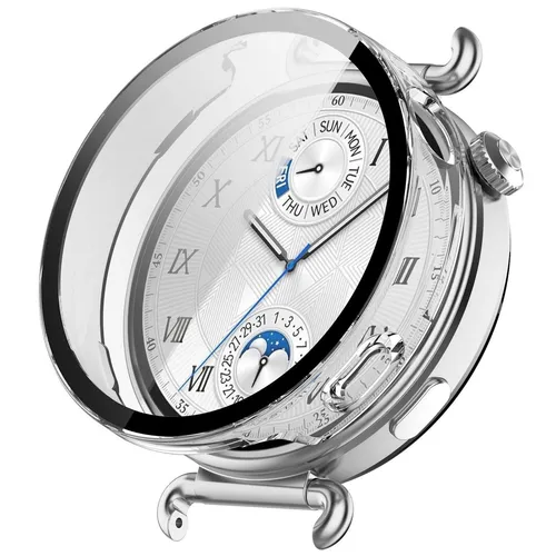 Für Huawei Watch GT 6 41mm Kunststoff Schutzhülle + 9H Hart Glas Transparent