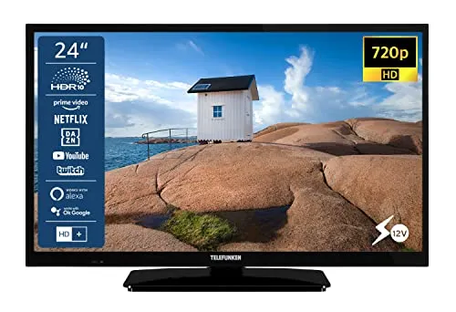 TELEFUNKEN XH24SN550MV 24 Zoll Fernseher/Smart TV (HD Ready, HDR, Triple-Tuner, 12 Volt)