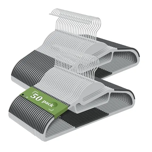 Ribelli Kleiderbügel Kunststoff 50 Stück in grau von Ribelli