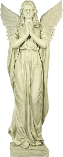 MystiCalls Gartenfigur Engel betend - Garten, Gartendeko, Grabengel, handgearbeitet und handbemalt