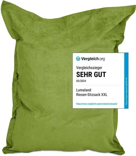 Lumaland Sitzsack Luxury XXL 140x180cm - Sitzsäcke - Maximaler Sitzkomfort mit waschbarem und wasserfestem Design, ideal für In- & Outdoor, 5 Jahre Garantie.
