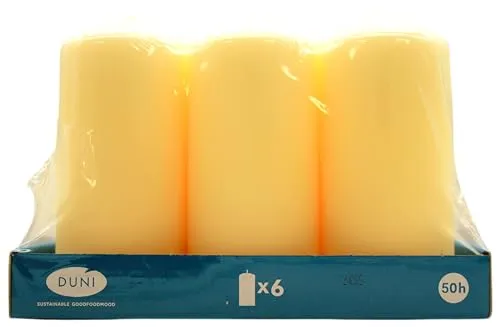 Duni Stumpenkerze matt 150 x Ø 70 mm, 12 Stk. Cream von Duni