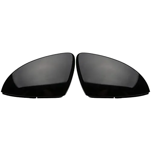ZEALfix 1 Paar Außenspiegel-Abdeckkappen für Golf 7 Mk7 7.5 Gtd 2013–2017, glänzend schwarz