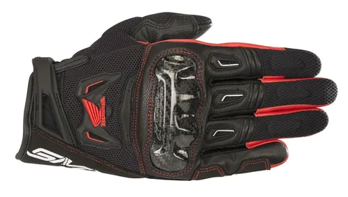 Alpinestars SMX-2 Air V2 Honda Collection Handschuhe - Schwarz/Rot - XXL - Motorradhandschuhe mit hervorragendem Aufprallschutz, atmungsaktivem 3D Mesh und Touchscreen-Kompatibilität, ideal für heiße Sommertage.